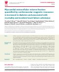 Cover page: Myocardial extracellular volume fraction quantified by cardiovascular magnetic resonance is increased in diabetes and associated with mortality and incident heart failure admission