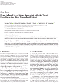 Cover page: Drug-Induced Liver Injury Associated with the Use of Everolimus in a Liver Transplant Patient