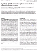 Cover page: Synthetic 3-UTR valves for optimal metabolic flux control in Escherichia coli.