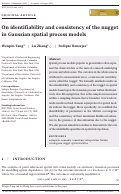 Cover page: On identifiability and consistency of the nugget in Gaussian spatial process models