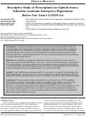 Cover page: Descriptive Study of Prescriptions for Opioids from a Suburban Academic Emergency Department Before New York’s I-STOP Act