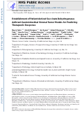 Cover page: Establishment of Patient-derived Succinate Dehydrogenase-deficient Gastrointestinal Stromal Tumor Models For Predicting Therapeutic Response