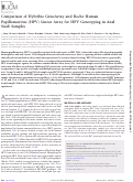 Cover page: Comparison of Hybribio GenoArray and Roche Human Papillomavirus (HPV) Linear Array for HPV Genotyping in Anal Swab Samples