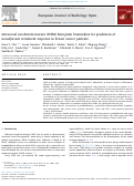 Cover page: Intravoxel incoherent motion (IVIM) histogram biomarkers for prediction of neoadjuvant treatment response in breast cancer patients.