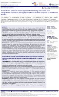 Cover page: Associations between neurocognitive functioning and social and occupational resilience among South African women exposed to childhood trauma