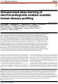 Cover page: Unsupervised deep learning of electrocardiograms enables scalable human disease profiling.