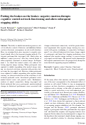 Cover page: Putting the brakes on the brakes: negative emotion disrupts cognitive control network functioning and alters subsequent stopping ability