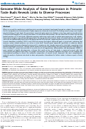 Cover page: Genome-Wide Analysis of Gene Expression in Primate Taste Buds Reveals Links to Diverse Processes