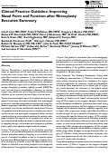 Cover page: Clinical Practice Guideline: Improving Nasal Form and Function after Rhinoplasty Executive Summary