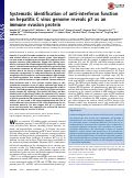 Cover page: Systematic identification of anti-interferon function on hepatitis C virus genome reveals p7 as an immune evasion protein