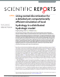 Cover page: Using nested discretization for a detailed yet computationally efficient simulation of local hydrology in a distributed hydrologic model