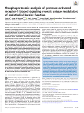 Cover page: Phosphoproteomic analysis of protease-activated receptor-1 biased signaling reveals unique modulators of endothelial barrier function