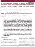 Cover page: A novel integrative risk index of papillary thyroid cancer progression combining genomic alterations and clinical factors