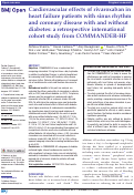 Cover page: Cardiovascular effects of rivaroxaban in heart failure patients with sinus rhythm and coronary disease with and without diabetes: a retrospective international cohort study from COMMANDER-HF.