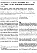 Cover page: Development and Evaluation of mini-EXPLORER: A Long Axial Field-of-View PET Scanner for Nonhuman Primate Imaging