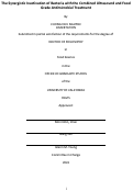 Cover page: The Synergistic Inactivation of Bacteria with the Combined Ultrasound and Food Grade Antimicrobial Treatment