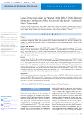 Cover page: Long-Term Outcomes in Patients With BRAF V600-Mutant Metastatic Melanoma Who Received Dabrafenib Combined With Trametinib.