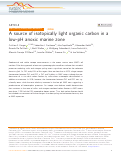 Cover page: A source of isotopically light organic carbon in a low-pH anoxic marine zone