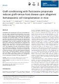 Cover page: Graft conditioning with fluticasone propionate reduces graft‐versus‐host disease upon allogeneic hematopoietic cell transplantation in mice