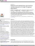 Cover page: Modular automated bottom-up proteomic sample preparation for high-throughput applications