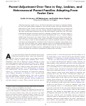 Cover page: Parent Adjustment Over Time in Gay, Lesbian, and Heterosexual Parent Families Adopting From Foster Care