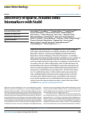 Cover page: Discovery of sparse, reliable omic biomarkers with Stabl