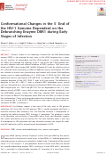 Cover page: Conformational Changes in the 5′ End of the HIV-1 Genome Dependent on the Debranching Enzyme DBR1 during Early Stages of Infection