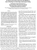 Cover page: Saccadic Eye Movements and Search Task Difficulty as Basis of Modelling User Knowledge in Information Seeking