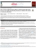 Cover page: Early Formula Supplementation Differs by Maternal Body Mass Index but Does Not Explain Breastfeeding Outcomes in Mothers Who Intend to Exclusively Breastfeed.