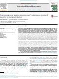 Cover page: Determining water quality requirements of coal seam gas produced water for sustainable irrigation