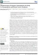 Cover page: Thermosensitive Polymeric Nanoparticles for Drug Co-Encapsulation and Breast Cancer Treatment.