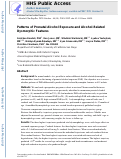 Cover page: Patterns of Prenatal Alcohol Exposure and Alcohol‐Related Dysmorphic Features