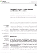 Cover page: Calcium Transport in the Kidney and Disease Processes