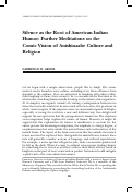 Cover page: Silence as the Root of American Indian Humor: Further Meditations on the Comic Vision of Anishinaabe Culture and Religion