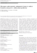 Cover page: Microspore embryogenesis: assignment of genes to embryo formation and green vs. albino plant production