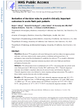 Cover page: Derivation of decision rules to predict clinically important outcomes in acute flank pain patients