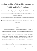 Cover page: Optimal Packing of CO at a High Coverage on Pt(100) and Pt(111) Surfaces