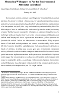 Cover page: Measuring Willingness to Pay for Environmental Attributes in Seafood