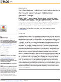 Cover page: Simulated space radiation-induced mutants in the mouse kidney display widespread genomic change