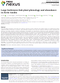 Cover page: Large herbivores link plant phenology and abundance in Arctic tundra.