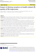 Cover page: Impact of driving cessation on health-related quality of life trajectories.