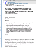 Cover page: Assessing phenotypic correlation through the multivariate phylogenetic latent liability model