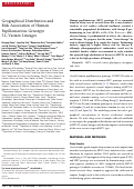 Cover page: Geographical Distribution and Risk Association of Human Papillomavirus Genotype 52–Variant Lineages