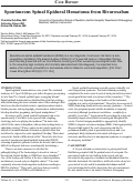 Cover page: Spontaneous Spinal Epidural Hematoma from  Rivaroxaban