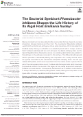 Cover page: The Bacterial Symbiont Phaeobacter inhibens Shapes the Life History of Its Algal Host Emiliania huxleyi
