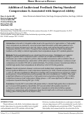 Cover page: Addition of Audiovisual Feedback During Standard Compressions Is Associated with Improved Ability