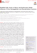 Cover page: Modified Sialic Acids on Mucus and Erythrocytes Inhibit Influenza A Virus Hemagglutinin and Neuraminidase Functions