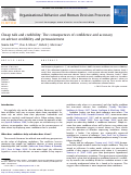 Cover page: Cheap talk and credibility: The consequences of confidence and accuracy on advisor credibility and persuasiveness