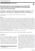 Cover page: Quantitative magnetic resonance imaging measures as biomarkers of disease progression in boys with Duchenne muscular dystrophy: a phase 2 trial of domagrozumab.