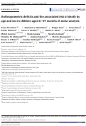 Cover page: Anthropometric deficits and the associated risk of death by age and sex in children aged 6–59 months: A meta‐analysis